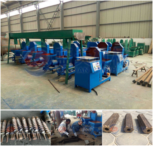 Wood sawdust briquette machine